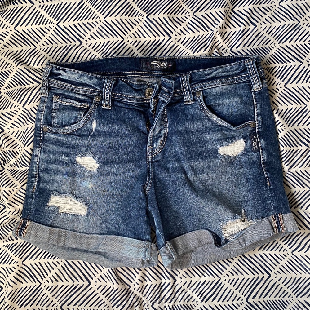 Denim shorts
